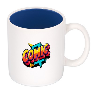 450 Ml. (15 Fl. Oz.) 'C' Handle Two-Tone Ceramic Mug