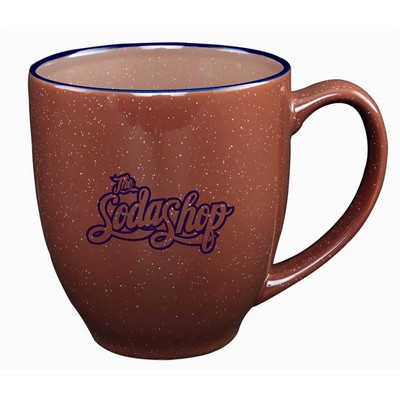 Bistro 16oz brown speckled finish mug